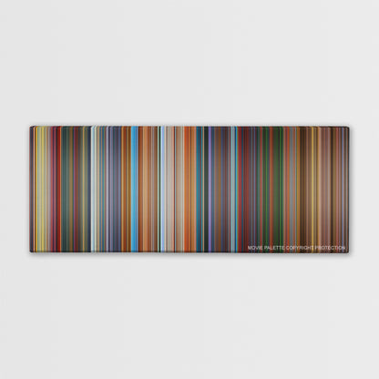 The Lego Movie color palette canvas print: thousands of thin vertical stripes of color