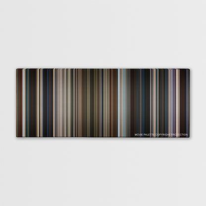Captain Marvel color palette canvas print: thousands of thin vertical stripes of color