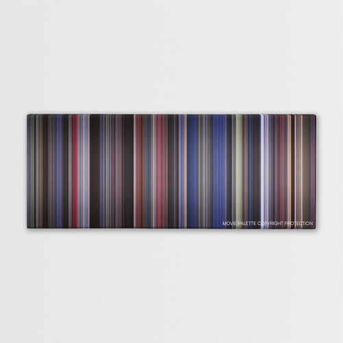 Man on the Moon color palette canvas print: thousands of thin vertical stripes of color
