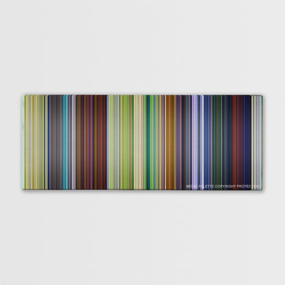 A Bug's Life movie barcode canvas print, the whole film as stripes of color