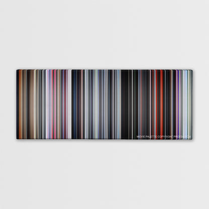 2001: A Space Odyssey color palette canvas print: thousands of thin vertical stripes of color