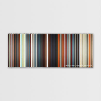 AEon Flux color palette canvas print: thousands of thin vertical stripes of color