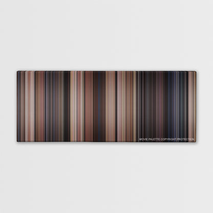 Back to the Future color palette canvas print: thousands of thin vertical stripes of color