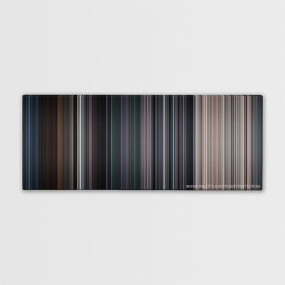 The Avengers color palette canvas print: thousands of thin vertical stripes of color