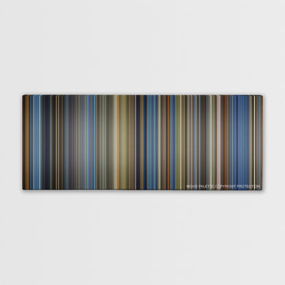 Top Gun color palette canvas print: thousands of thin vertical stripes of color
