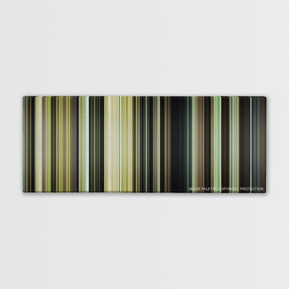 Call Me by Your Name color palette canvas print: thousands of thin vertical stripes of color