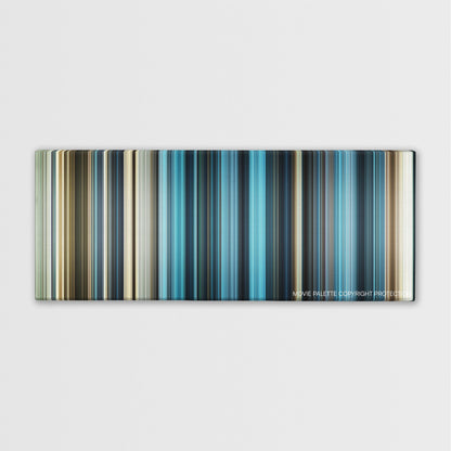 Killer Elite color palette canvas print: thousands of thin vertical stripes of color