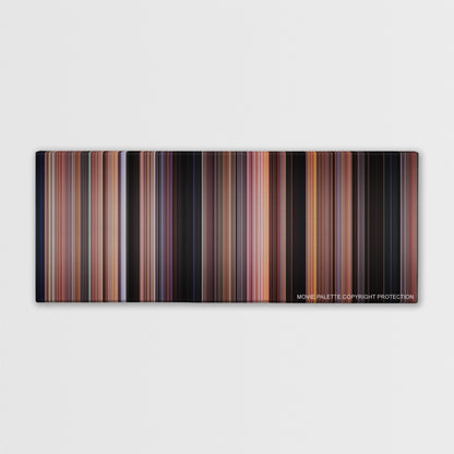Spider-Man color palette canvas print: thousands of thin vertical stripes of color