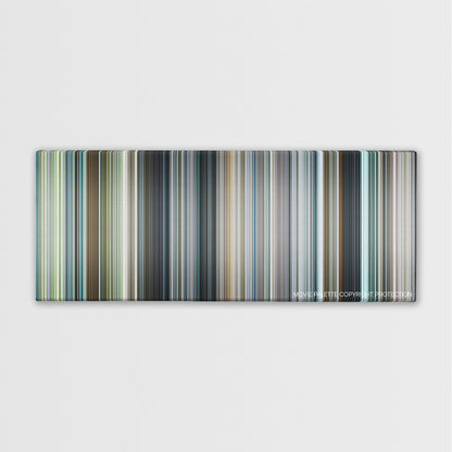 Matchstick Men color palette canvas print: thousands of thin vertical stripes of color