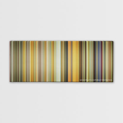 Me and Earl and the Dying Girl color palette canvas print: thousands of thin vertical stripes of color