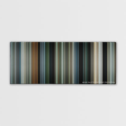 Due Date color palette canvas print: thousands of thin vertical stripes of color
