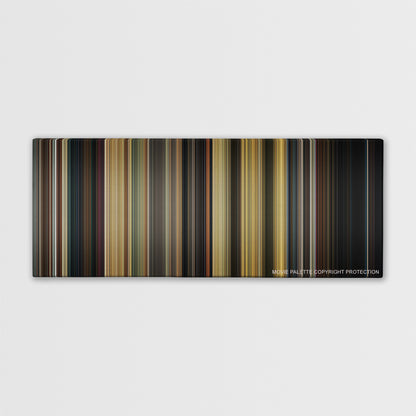 Once Upon a Time... In Hollywood color palette canvas print: thousands of thin vertical stripes of color