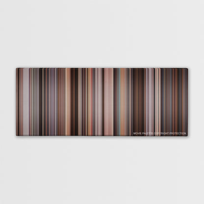 The Wolf of Wall Street color palette canvas print: thousands of thin vertical stripes of color