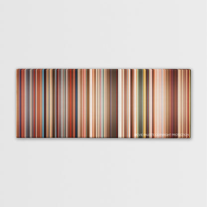 Love, Rosie color palette canvas print: thousands of thin vertical stripes of color