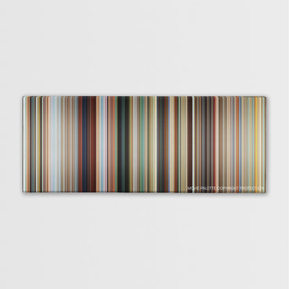 Savages color palette canvas print: thousands of thin vertical stripes of color