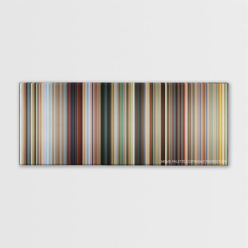 Savages color palette canvas print: thousands of thin vertical stripes of color
