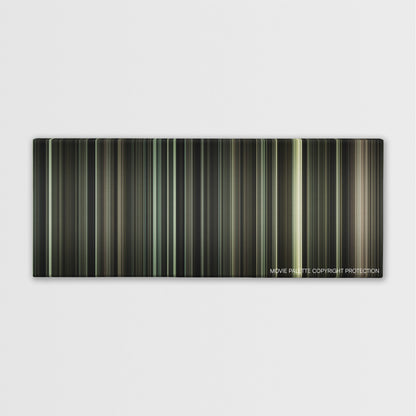 J. Edgar color palette canvas print: thousands of thin vertical stripes of color