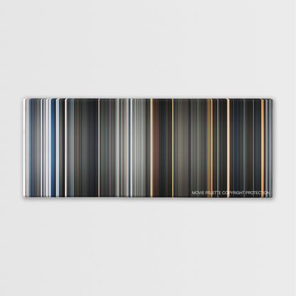The Thing color palette canvas print: thousands of thin vertical stripes of color
