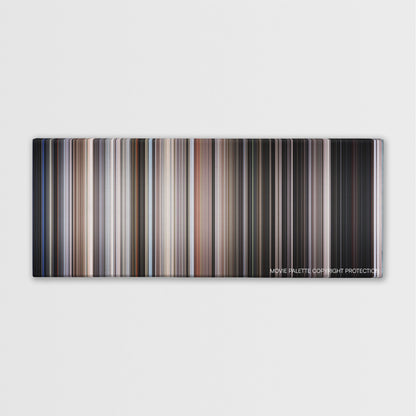 Escape from Alcatraz color palette canvas print: thousands of thin vertical stripes of color