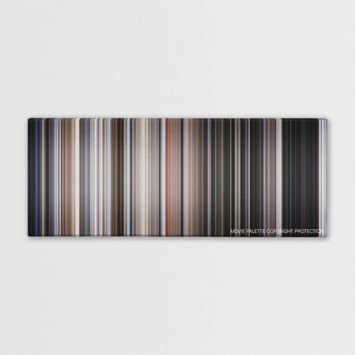 Escape from Alcatraz color palette canvas print: thousands of thin vertical stripes of color