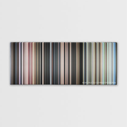 Papillon color palette canvas print: thousands of thin vertical stripes of color