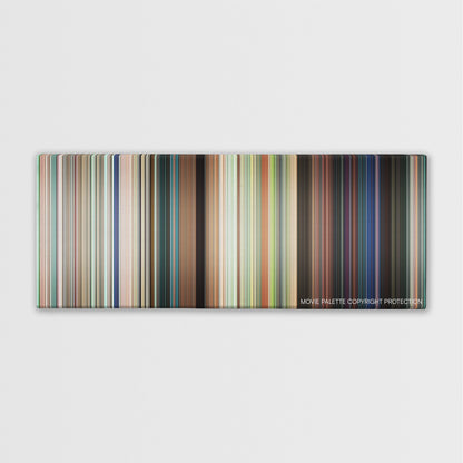 The Bounty Hunter color palette canvas print: thousands of thin vertical stripes of color