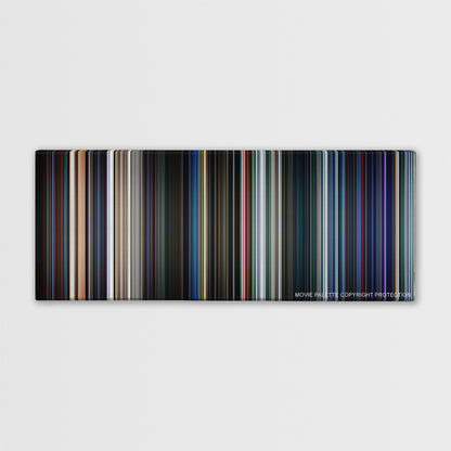 Star Wars: Episode VII - The Force Awakens color palette canvas print: thousands of thin vertical stripes of color