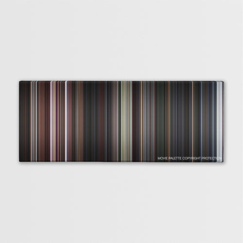 The Score color palette canvas print: thousands of thin vertical stripes of color