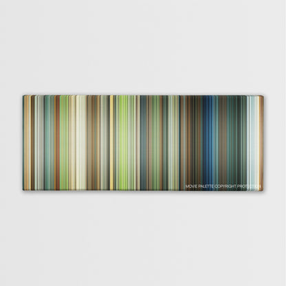 Johnny English Reborn color palette canvas print: thousands of thin vertical stripes of color