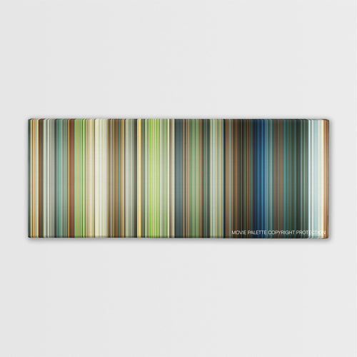 Johnny English Reborn color palette canvas print: thousands of thin vertical stripes of color