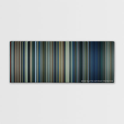 The Lord of the Rings: The Two Towers color palette canvas print: thousands of thin vertical stripes of color