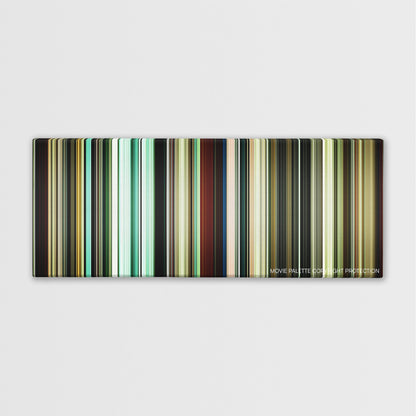 Bronson color palette canvas print: thousands of thin vertical stripes of color