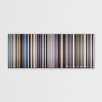 Outbreak color palette canvas print: thousands of thin vertical stripes of color