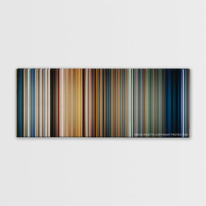 Titanic color palette canvas print: thousands of thin vertical stripes of color