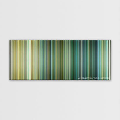 13 Hours color palette canvas print: thousands of thin vertical stripes of color