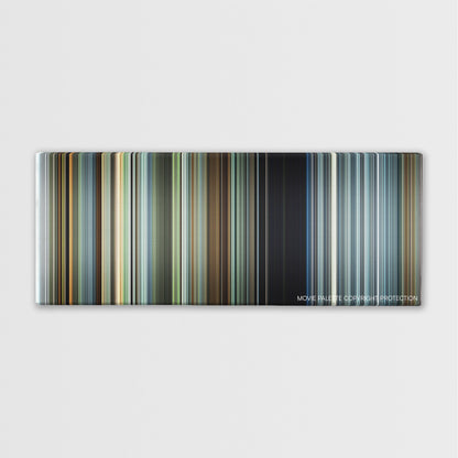 The Walk color palette canvas print: thousands of thin vertical stripes of color