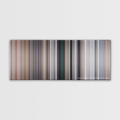 Cliffhanger color palette canvas print: thousands of thin vertical stripes of color