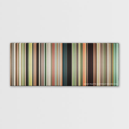 Safety Not Guaranteed color palette canvas print: thousands of thin vertical stripes of color