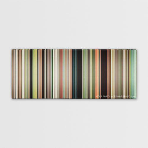 Safety Not Guaranteed color palette canvas print: thousands of thin vertical stripes of color