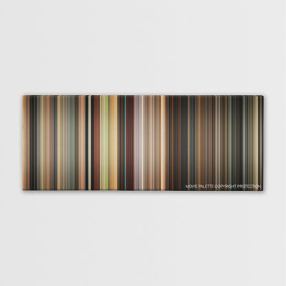 Hall Pass color palette canvas print: thousands of thin vertical stripes of color