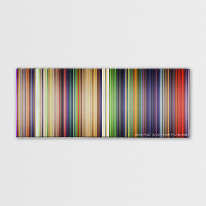 The Lion King color palette canvas print: thousands of thin vertical stripes of color