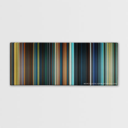 The Lord of the Rings: The Fellowship of the Ring color palette canvas print: thousands of thin vertical stripes of color
