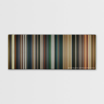 The Lord of the Rings: The Return of the King color palette canvas print: thousands of thin vertical stripes of color