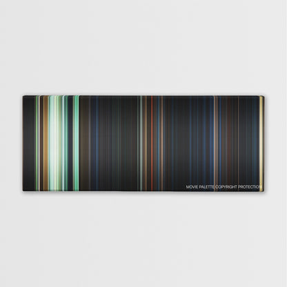 The Nun color palette canvas print: thousands of thin vertical stripes of color