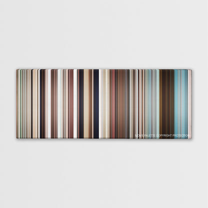Australia color palette canvas print: thousands of thin vertical stripes of color