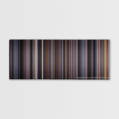 The Shawshank Redemption color palette canvas print: thousands of thin vertical stripes of color