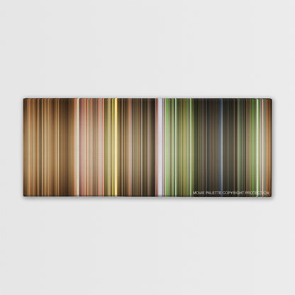 The Wizard of Oz color palette canvas print: thousands of thin vertical stripes of color