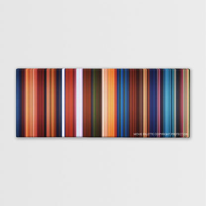 Kubo and the Two Strings color palette canvas print: thousands of thin vertical stripes of color