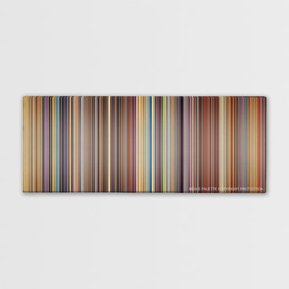 The Fifth Element color palette canvas print: thousands of thin vertical stripes of color
