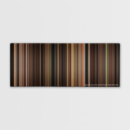 The Godfather color palette canvas print: thousands of thin vertical stripes of color